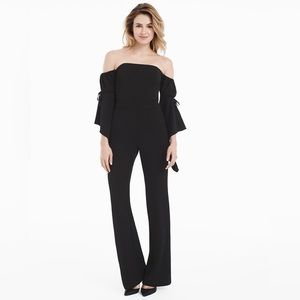 White House Black Market Off The-Shoulder Bell Sleeves Jumpsuit